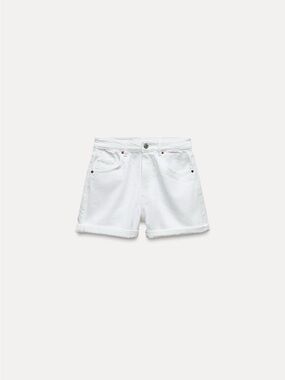 Zara White Denim Women's Shorts